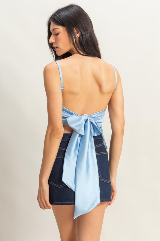 Satin Back Tie Detail Cami