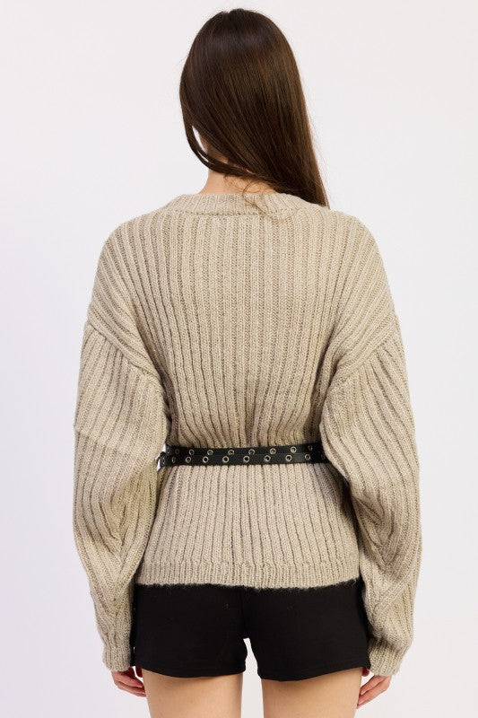 Emory Park Wrapped Cardigan With Belt in Cozy Knit Style Perfect for Layering