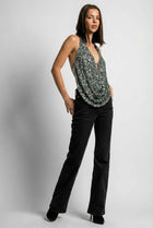 The Astra Sequin Cowl Halter