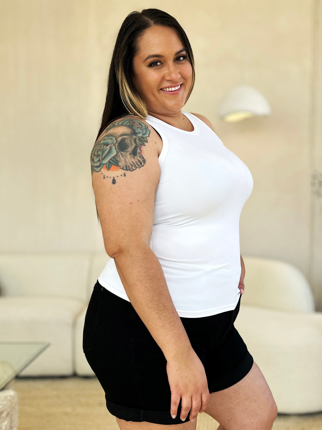 Round Neck Slim Tank
