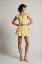 The Clementine Eyelet Ruffle Corset