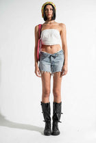 The Clementine Eyelet Tube Top