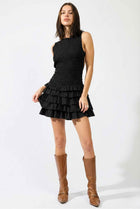 The Cleo Smocked Ruffle Mini