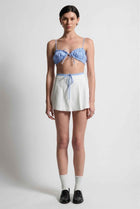 The Emory Contrast Waist Pleated Skort