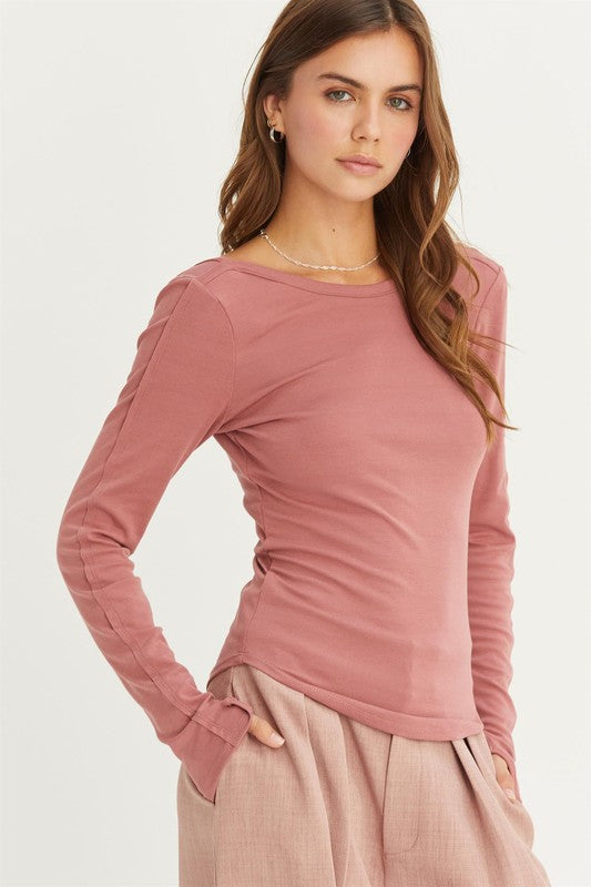 Western Style Top with Low Scoop Back