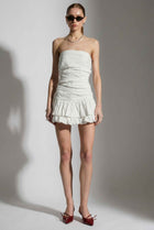 The Harper Ruched Poplin Mini