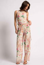 The Isabella Ruched Floral Tank