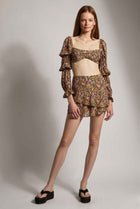 The Lyla Floral Ruffled Skort