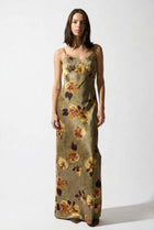 The Marcella Floral Satin Maxi