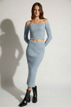 The Mila Ribbed Knit Maxi Skirt