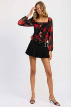 The Rosalia Rose Chiffon Blouse
