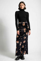 The Seraphina Velvet Floral Maxi Skirt