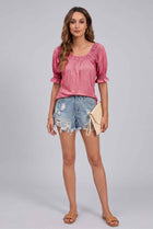 The Adela Knit Ruched Top