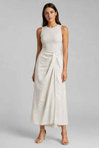 The Elara Twist-Front Skirt