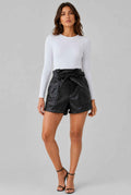 The Gemma Leather Short
