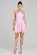 The Marbella Chiffon Halter Mini Dress