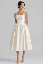 The Mariposa Bow Satin Dress
