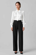 The Valentina Satin Tied Blouse