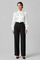 The Valentina Satin Tied Blouse