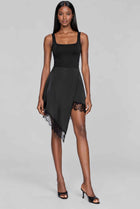 The Vera Lace Satin Mini Skirt