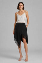 The Vera Lace Satin Mini Skirt