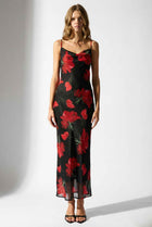 The Valentina Printed Cowl Maxi