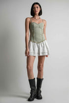 The Willow Denim Corset Mini