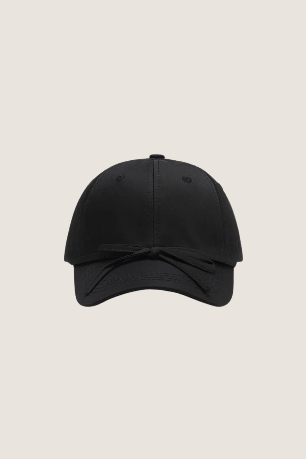 Classic cotton baseball cap in black with a simple design and adjustable strap for casual wear