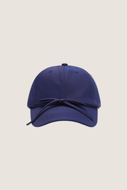 Navy classic cotton baseball cap with adjustable tie for a comfortable fit