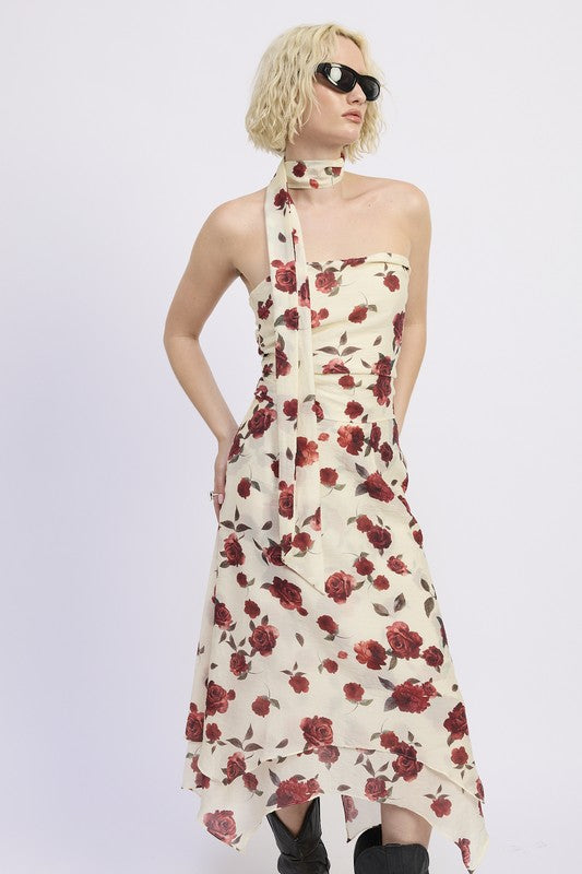 Emory Park Floral Print Foulard Top with a trendy halter neck and floral design for stylish summer outfits