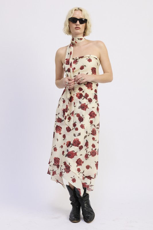 Emory Park Floral Print Foulard Top featuring a stylish off-shoulder design and floral pattern