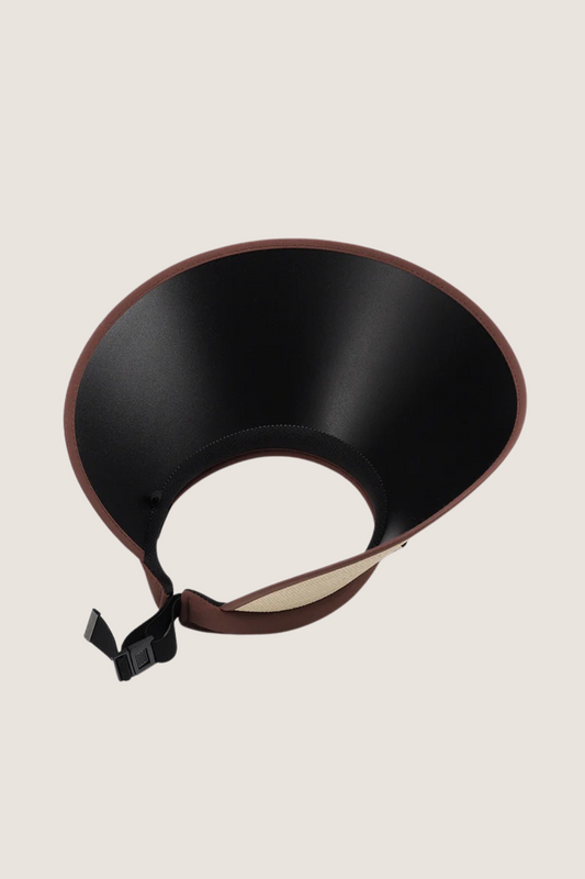 Natural grass wide brim hat with adjustable strap for sun protection and style