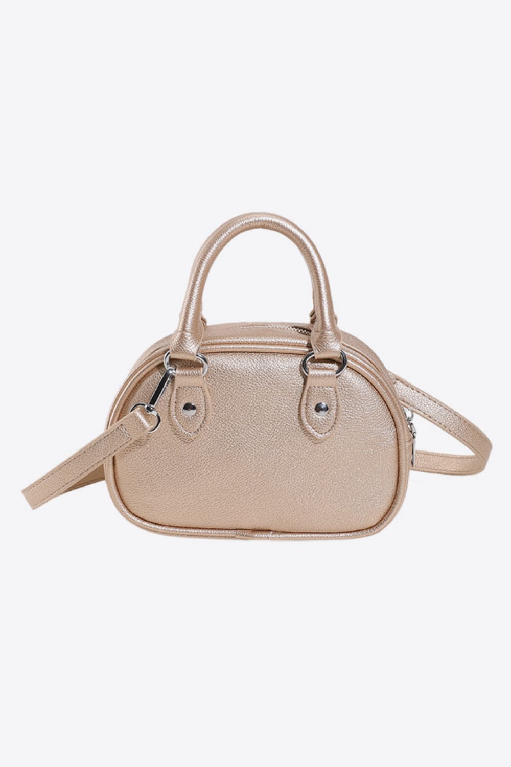 Vegan Leather Crossbody Bag in Gold with a Stylish Design and Adjustable Strap