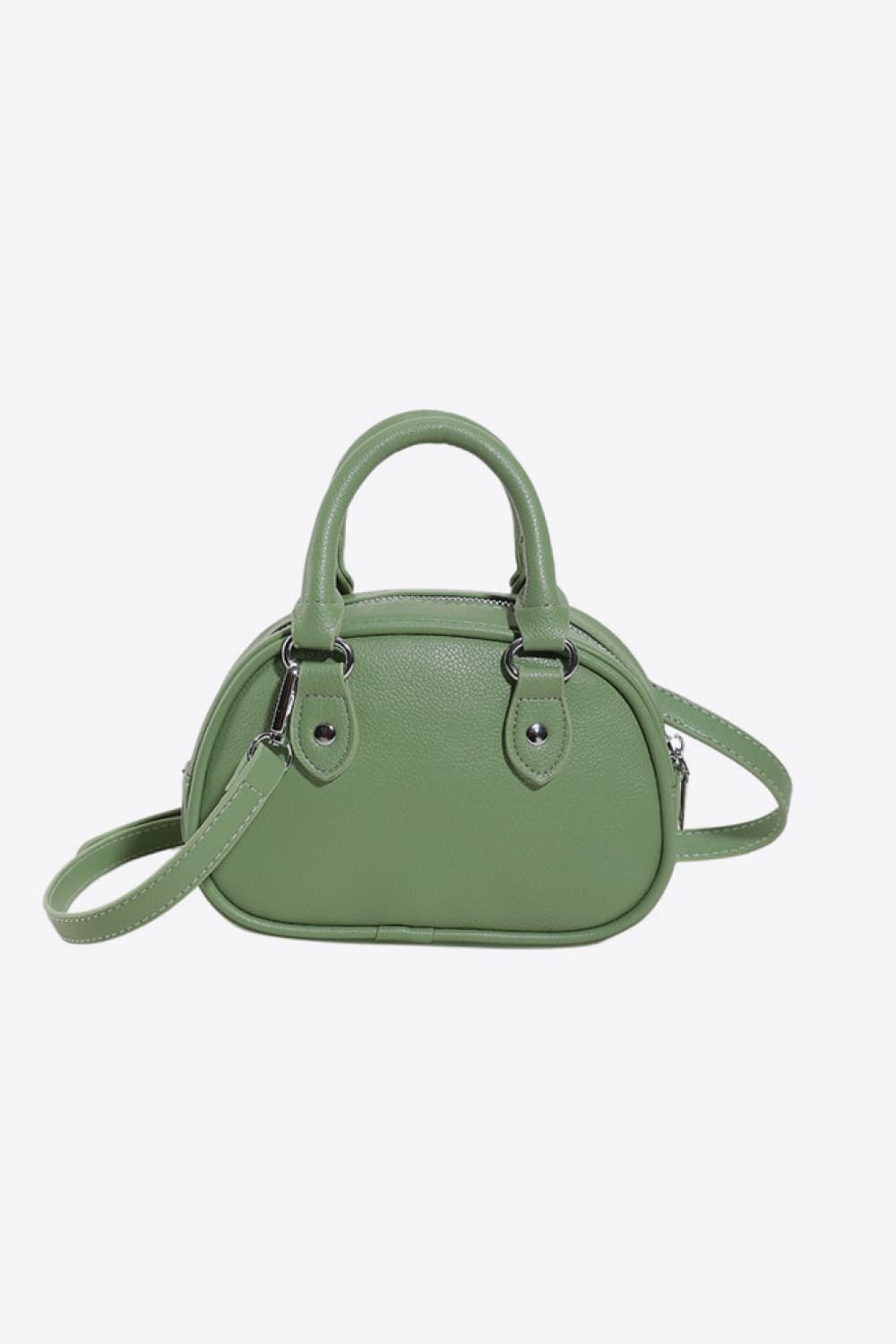 Vegan Leather Crossbody Bag in Green with Stylish Design and Adjustable Strap