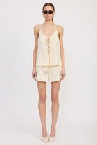 The Sienna Tie-Front Halter Top